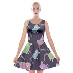 Animals Mouse Velvet Skater Dress by Mariart