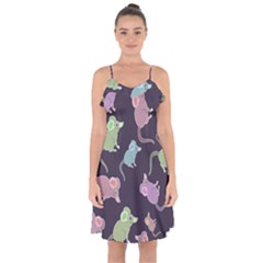 Animals Mouse Ruffle Detail Chiffon Dress by Mariart