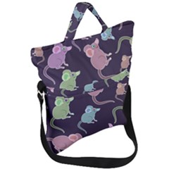 Animals Mouse Fold Over Handle Tote Bag by Mariart