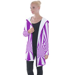 Background Whirl Wallpaper Longline Hooded Cardigan