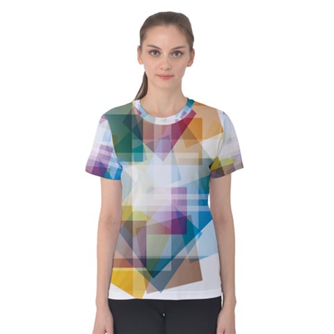 Abstract Background Women s Cotton Tee by Mariart