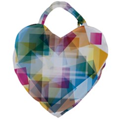 Abstract Background Giant Heart Shaped Tote