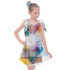 Abstract Background Kids  Tie Up Tunic Dress