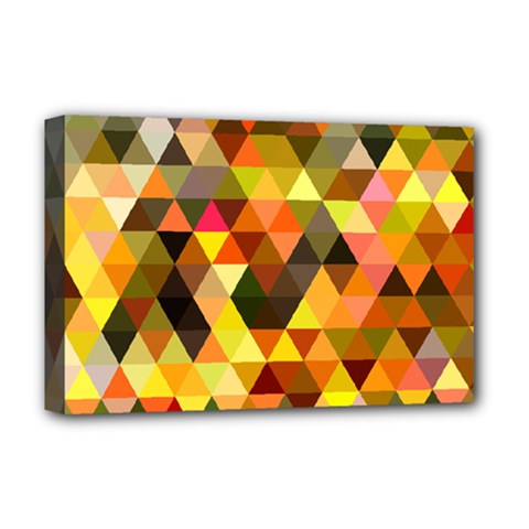 Abstract Geometric Triangles Shapes Deluxe Canvas 18  X 12  (stretched) by Mariart