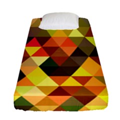 Abstract Geometric Triangles Shapes Fitted Sheet (single Size) by Mariart