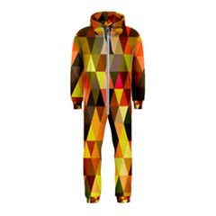 Abstract Geometric Triangles Shapes Hooded Jumpsuit (kids) by Mariart