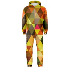 Abstract Geometric Triangles Shapes Hooded Jumpsuit (men)  by Mariart