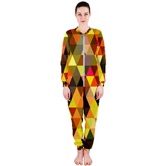 Abstract Geometric Triangles Shapes Onepiece Jumpsuit (ladies) 