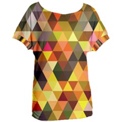 Abstract Geometric Triangles Shapes Women s Oversized Tee