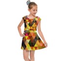 Abstract Geometric Triangles Shapes Kids  Cap Sleeve Dress View1