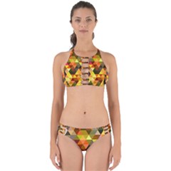 Abstract Geometric Triangles Shapes Perfectly Cut Out Bikini Set