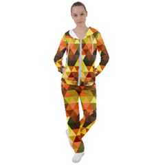 Abstract Geometric Triangles Shapes Women s Tracksuit by Mariart