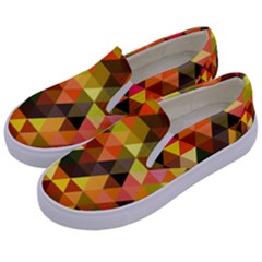 Abstract Geometric Triangles Shapes Kids  Canvas Slip Ons by Mariart