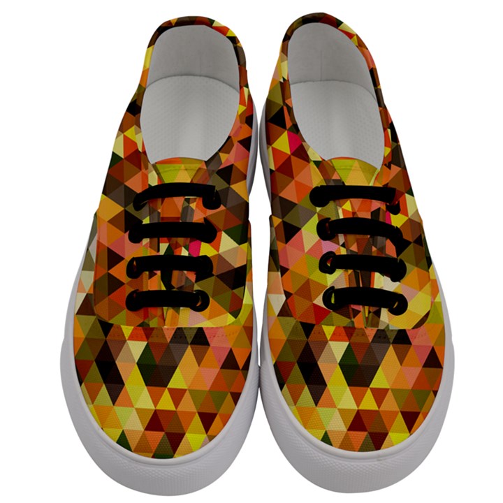 Abstract Geometric Triangles Shapes Men s Classic Low Top Sneakers