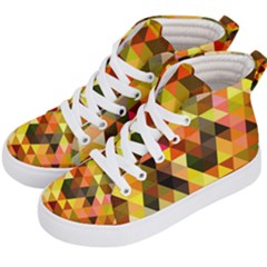 Abstract Geometric Triangles Shapes Kids  Hi-top Skate Sneakers by Mariart