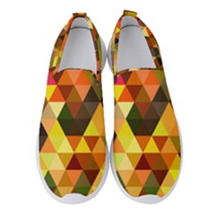 Abstract Geometric Triangles Shapes Women s Slip On Sneakers