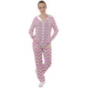 Abstract Chevron Women s Tracksuit View1