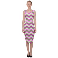 Abstract Chevron Sleeveless Pencil Dress by Mariart