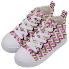 Abstract Chevron Kids  Mid-top Canvas Sneakers by Mariart