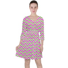 Abstract Chevron Ruffle Dress by Mariart