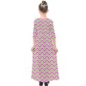 Abstract Chevron Kids  Quarter Sleeve Maxi Dress View2