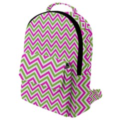 Abstract Chevron Flap Pocket Backpack (small)