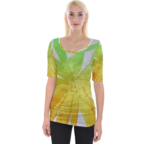 Abstract Background Tremble Render Wide Neckline Tee by Mariart