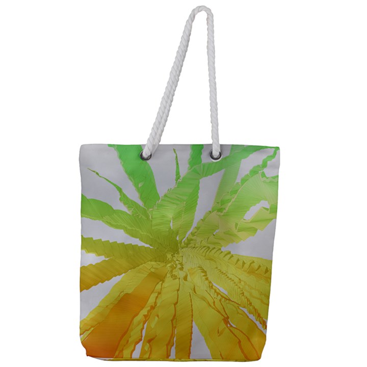 Abstract Background Tremble Render Full Print Rope Handle Tote (Large)