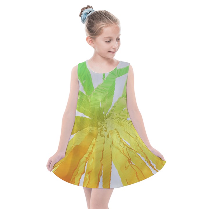 Abstract Background Tremble Render Kids  Summer Dress