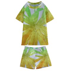 Abstract Background Tremble Render Kids  Swim Tee And Shorts Set