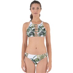 Botanical Illustration Palm Leaf Perfectly Cut Out Bikini Set