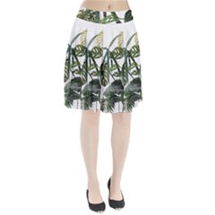 Botanical Illustration Palm Leaf Pleated Skirt by Mariart