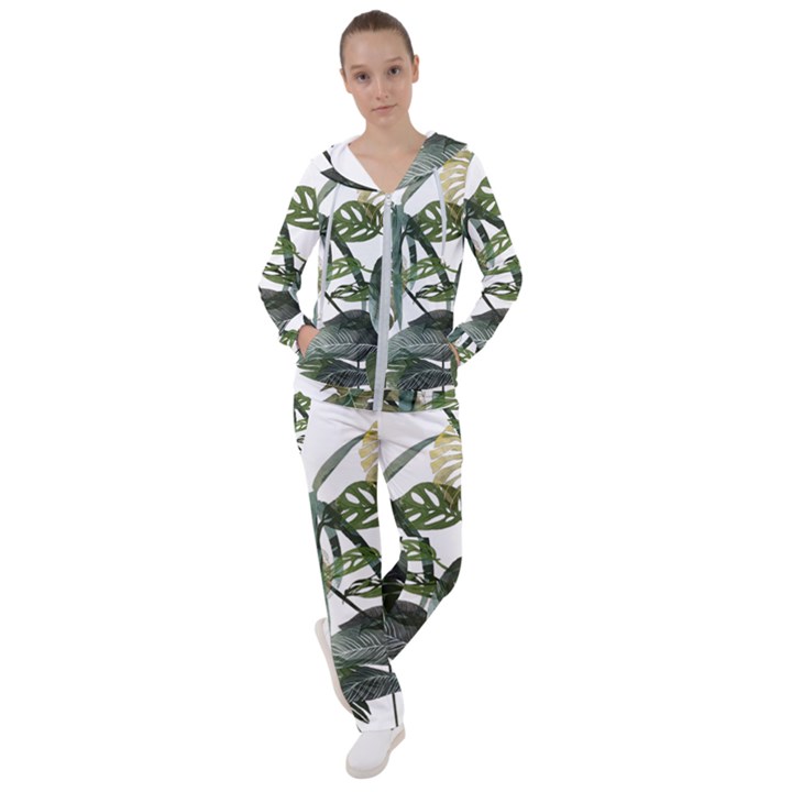 Botanical Illustration Palm Leaf Women s Tracksuit