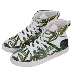 Botanical Illustration Palm Leaf Men s Hi-top Skate Sneakers by Mariart