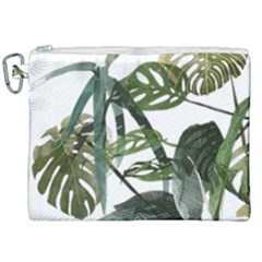 Botanical Illustration Palm Leaf Canvas Cosmetic Bag (xxl)