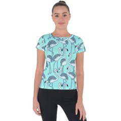 Bird Flemish Picture Short Sleeve Sports Top 