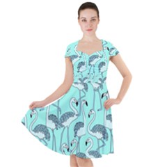 Bird Flemish Picture Cap Sleeve Midi Dress by Mariart