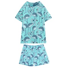 Bird Flemish Picture Kids  Swim Tee And Shorts Set by Mariart