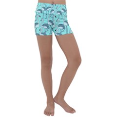 Bird Flemish Picture Kids  Lightweight Velour Yoga Shorts