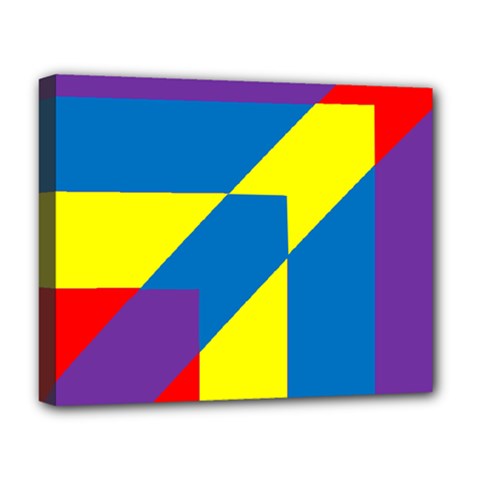 Colorful Red Yellow Blue Purple Deluxe Canvas 20  X 16  (stretched) by Mariart