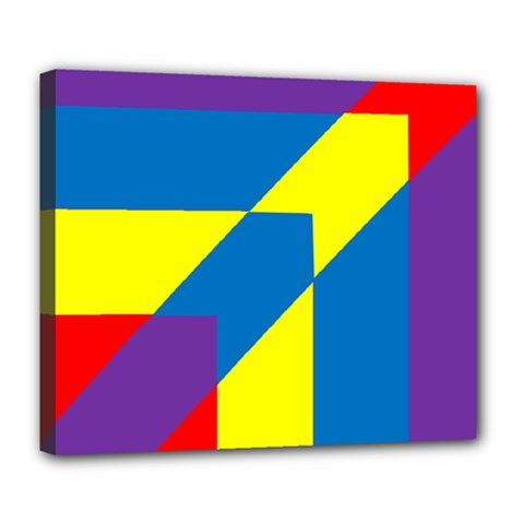 Colorful Red Yellow Blue Purple Deluxe Canvas 24  X 20  (stretched) by Mariart