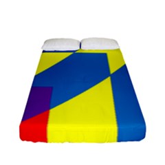 Colorful Red Yellow Blue Purple Fitted Sheet (full/ Double Size) by Mariart