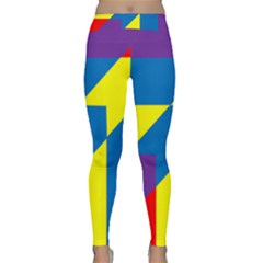 Colorful Red Yellow Blue Purple Classic Yoga Leggings by Mariart