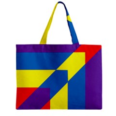 Colorful Red Yellow Blue Purple Zipper Mini Tote Bag by Mariart