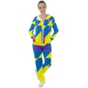 Colorful Red Yellow Blue Purple Women s Tracksuit View1