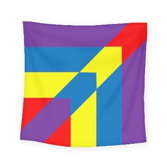 Colorful Red Yellow Blue Purple Square Tapestry (small) by Mariart