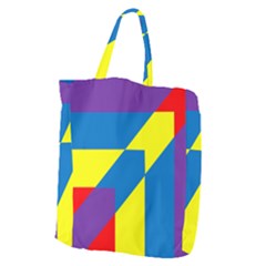 Colorful Red Yellow Blue Purple Giant Grocery Tote