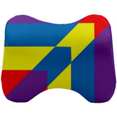 Colorful Red Yellow Blue Purple Head Support Cushion by Mariart