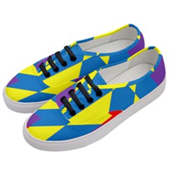 Colorful Red Yellow Blue Purple Women s Classic Low Top Sneakers by Mariart