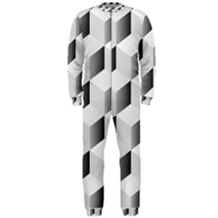 Cube Isometric Onepiece Jumpsuit (men)  by Mariart